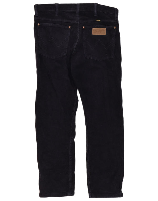 Wrangler Lige fløjlsbukser til mænd W30 L26 Marineblå