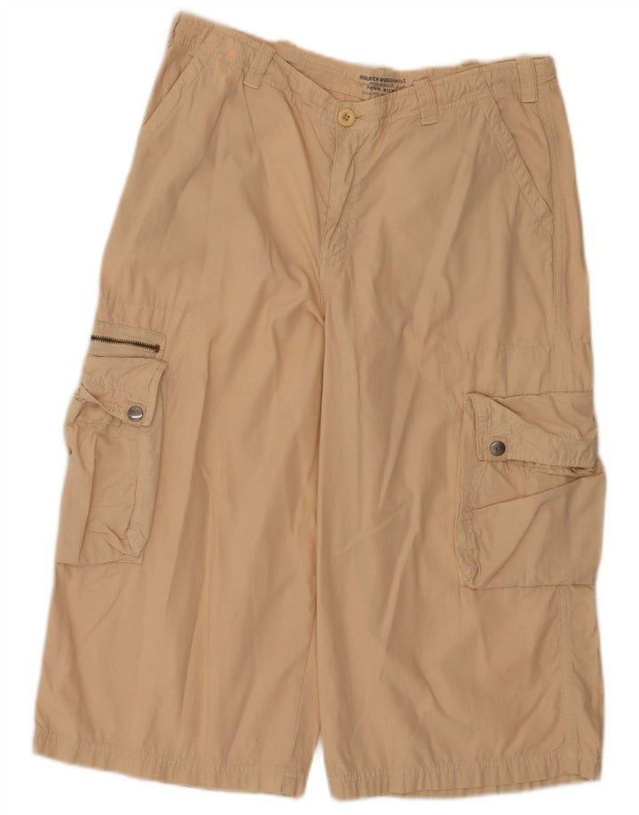 Woolrich Cargo Bermuda Shorts til kvinder 2XL W36 Beige Bomuld