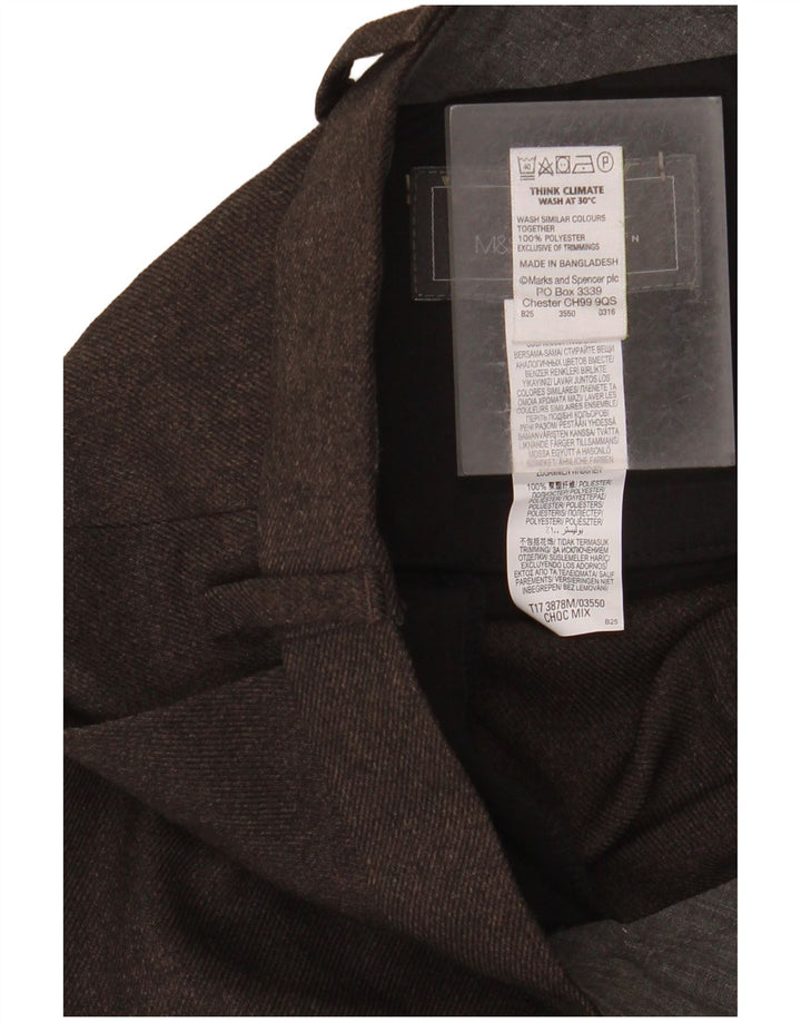Marks & Spencer Herre Regular Fit Suit Bukser W44 L33 Brun polyester