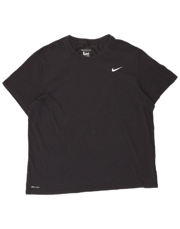 NIKE herre Dri Fit T-shirt top 2XL sort bomuld