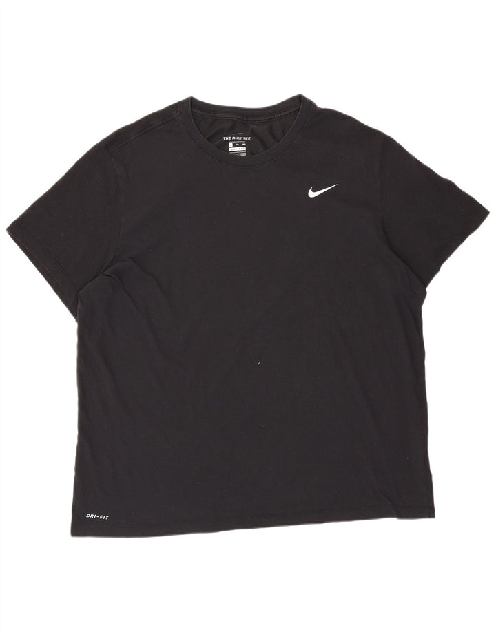 NIKE herre Dri Fit T-shirt top 2XL sort bomuld