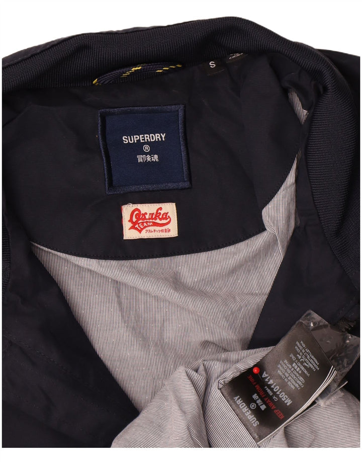 Superdry Bomberjakke til mænd UK 36 Lille marineblå bomuld