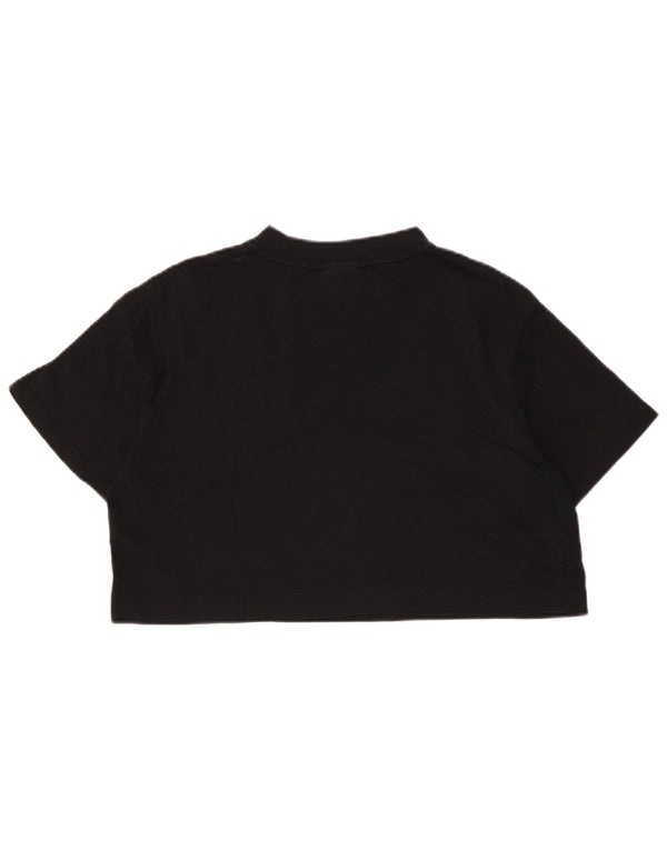 Nike Womens Crop Oversized grafisk T-shirt top UK 6 XS Sort