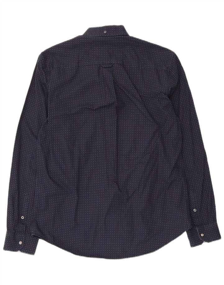 Ben Sherman Herreskjorte Medium Navyblå plettet bomuld