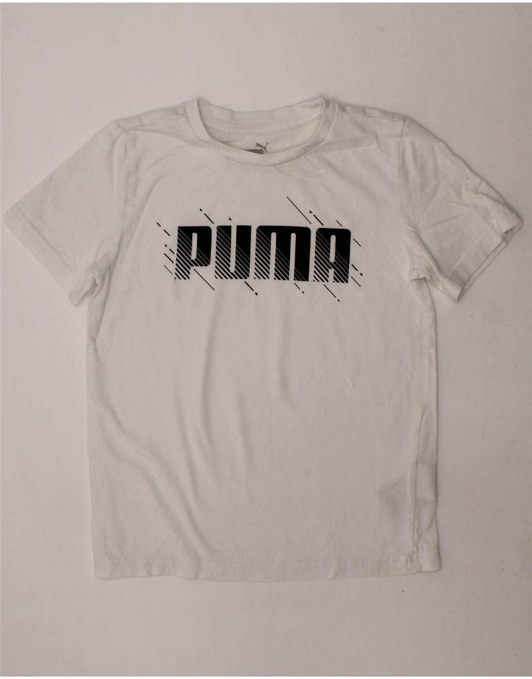 PUMA Boys Graphic T-Shirt Top 9-10 Years White Cotton Vintage Puma and Second-Hand Puma from Messina Hembry 
