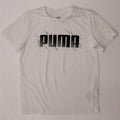 PUMA Boys Graphic T-Shirt Top 9-10 Years White Cotton Vintage Puma and Second-Hand Puma from Messina Hembry 
