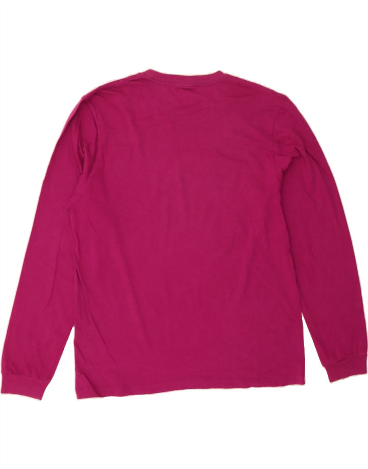CALVIN KLEIN Mens Graphic Top Long Sleeve Medium Pink Cotton Vintage Calvin Klein and Second-Hand Calvin Klein from Messina Hembry 