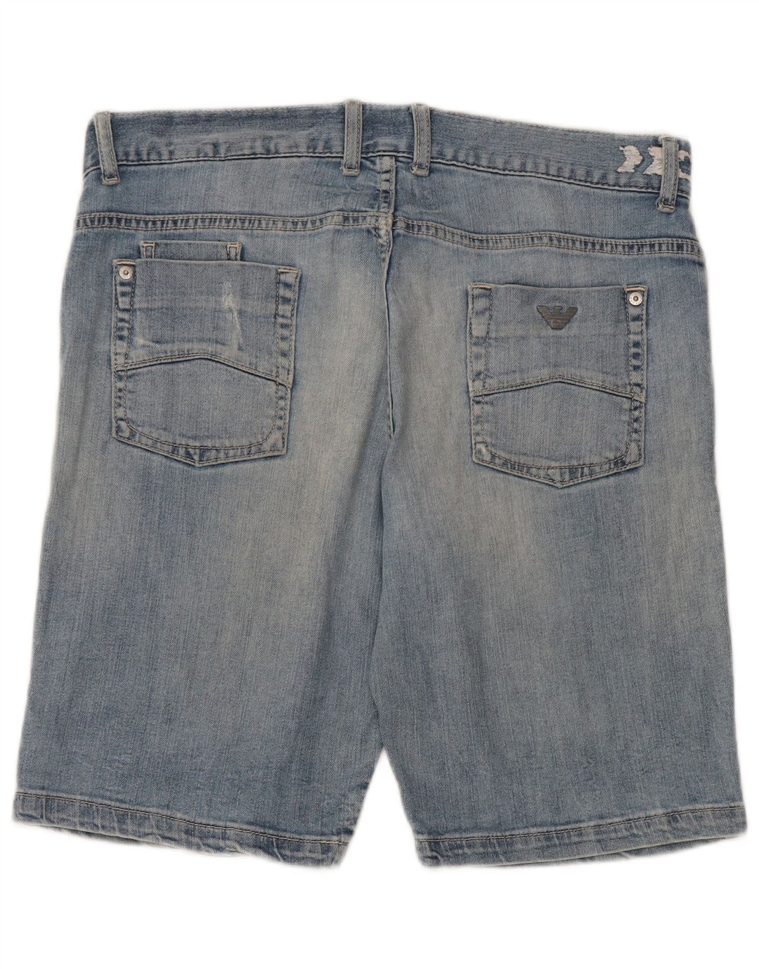 Armani Boys Denim Shorts 15-16 år W34 Blå Bomuld
