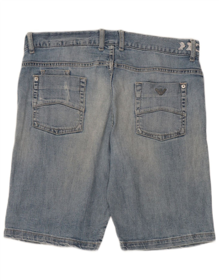 Armani Boys Denim Shorts 15-16 år W34 Blå Bomuld