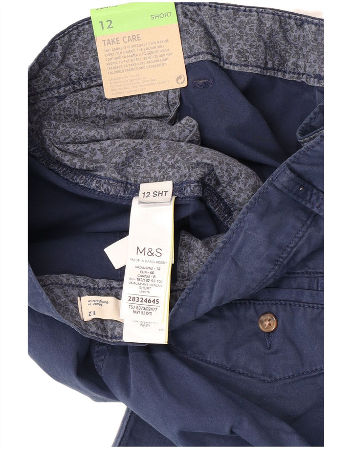 Marks & Spencer Chinobukser til kvinder UK 12 Medium W30 L26 Marineblå