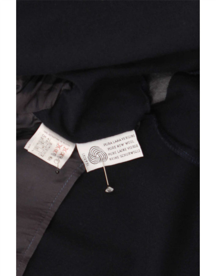 Marella Womens Longline Open Blazer Jacket UK 12 Medium Navy Blue New Wool