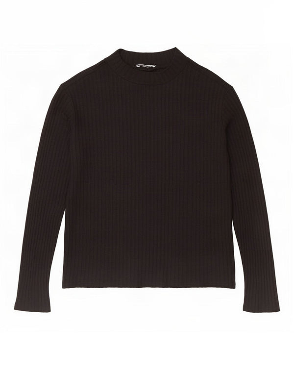 Zara Womens Top Long Sleeve UK 14 Large Black