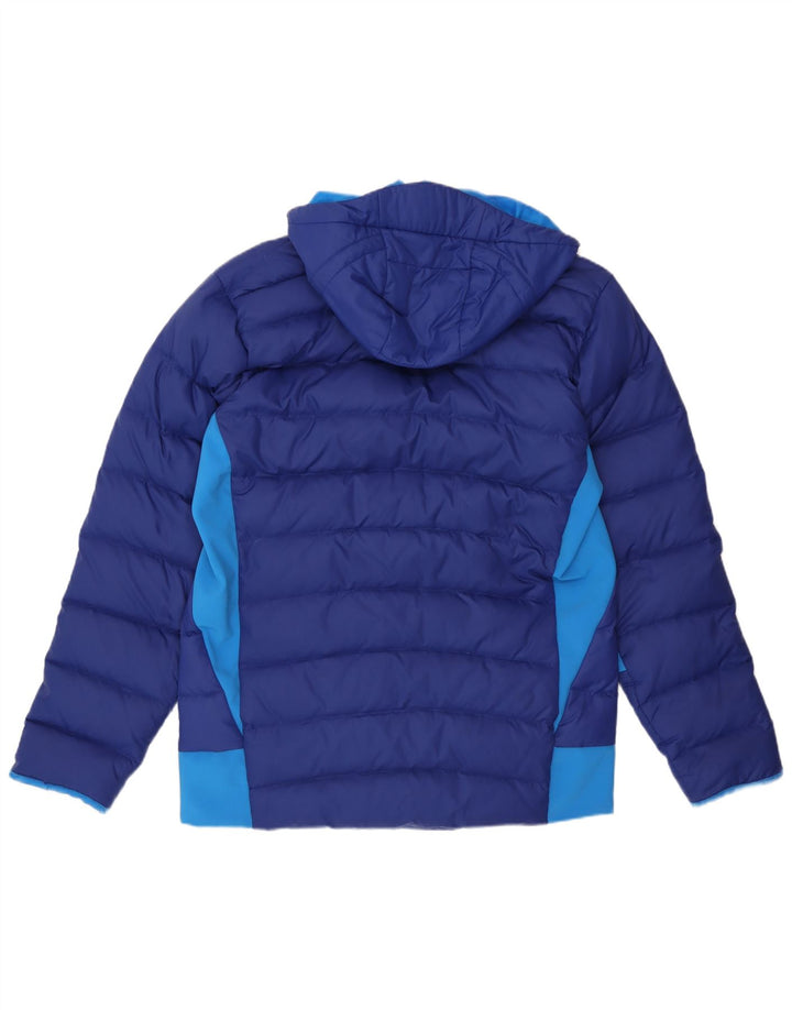 Adidas Herre hættepolstret jakke UK 40/42 Medium Blue Colourblock