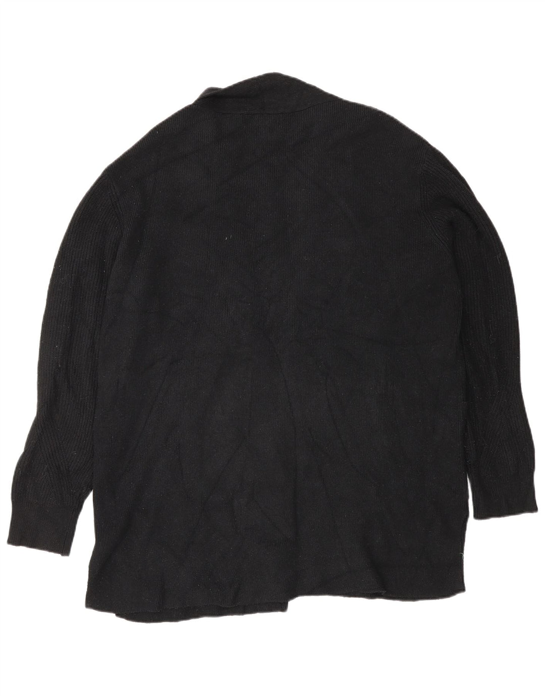 Marks & Spencer Dame Oversized Open Cardigan Sweater UK 18 XL Sort