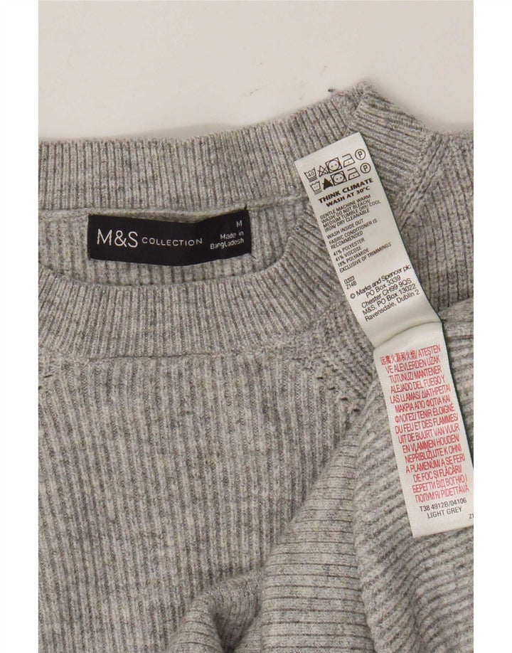 Marks & Spencer Dame sweater med rund hals DK 12 Medium Grey Flecked