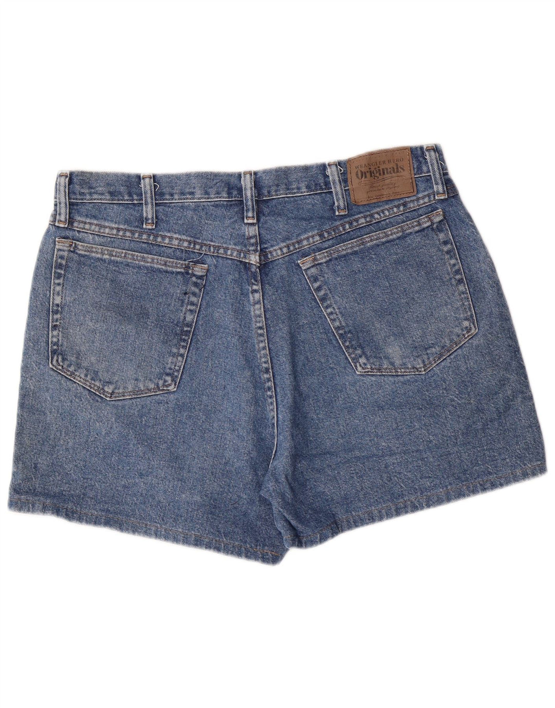 Wrangler Dame Denim Denim Shorts W34 Stor Blå Bomuld