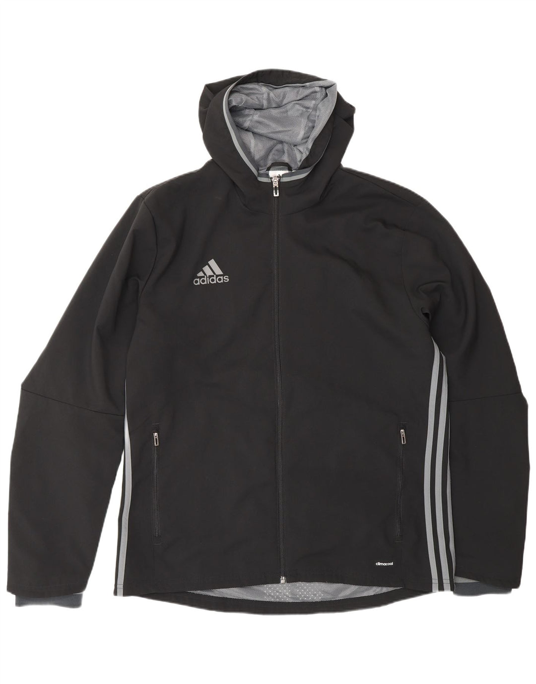 ADIDAS Herre Climacool Træningsdragt med hætte Topjakke Stor sort polyester