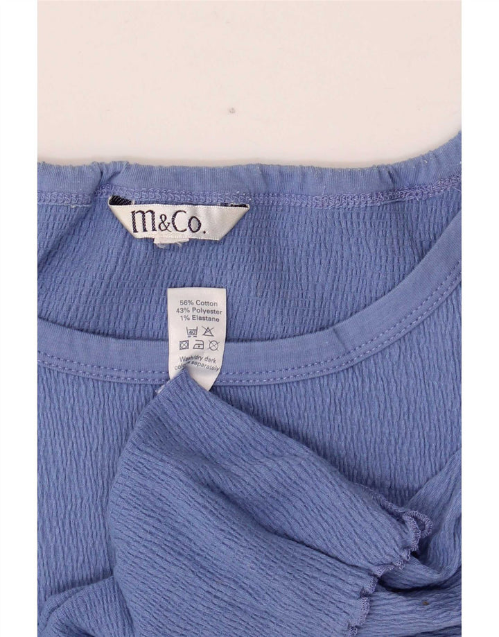 M&Co Dame Cami Top UK 20 2XL Blå Bomuld