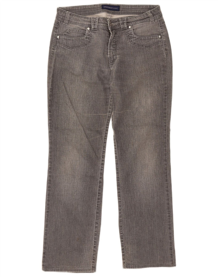Trussardi Lige Jeans til kvinder W29 L30 Grå Bomuld