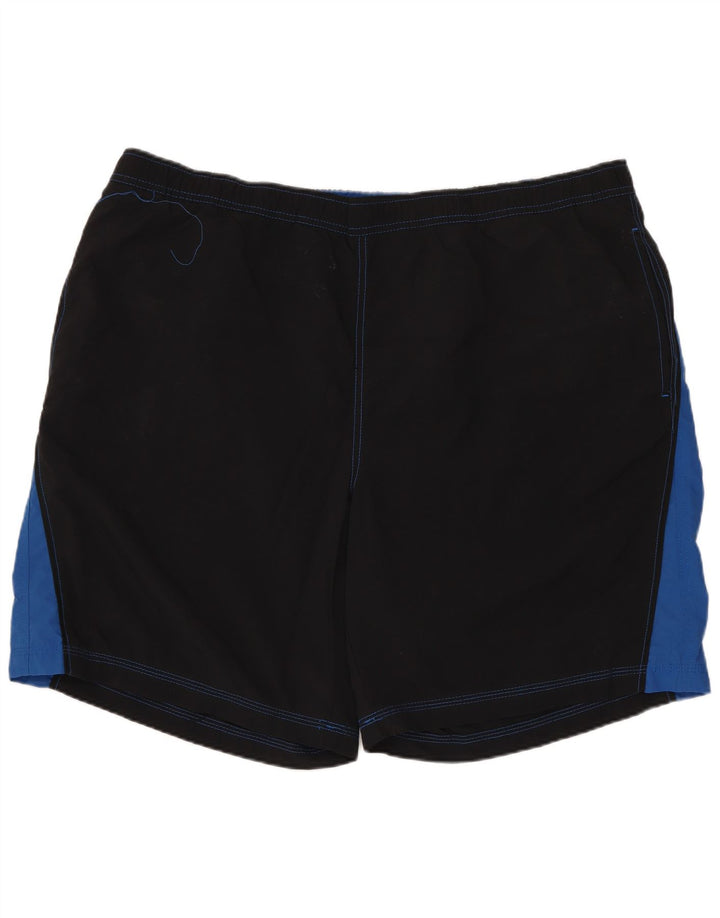 EDDIE BAUER Badeshorts til mænd XL Sort Colourblock Nylon