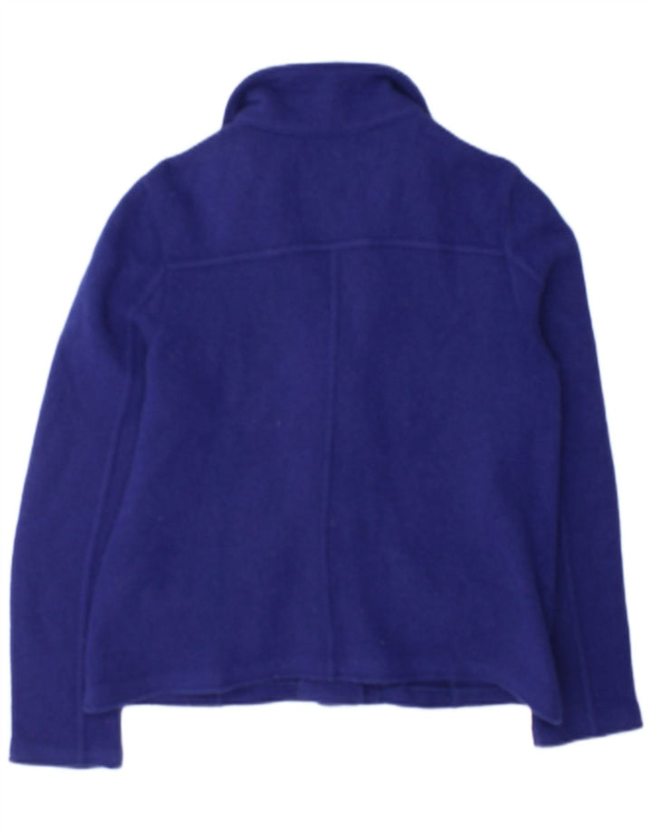 Laura Ashley Dame 4-knaps blazerjakke UK 14 Medium Blue Wool