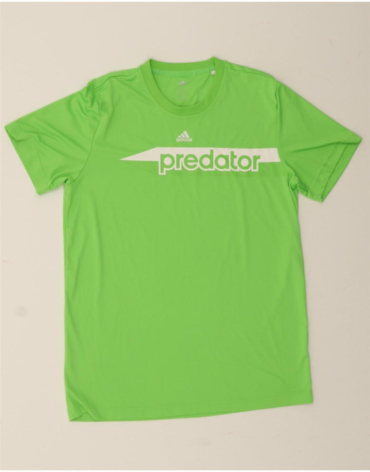 ADIDAS Mens Graphic T-Shirt Top Large Green Polyester Vintage Adidas and Second-Hand Adidas from Messina Hembry 