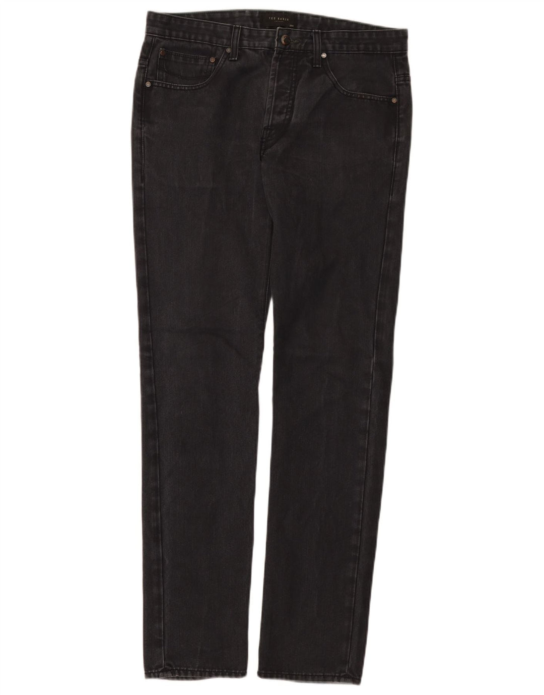 Ted Baker Dame Slim Jeans W30 L31 Sort Bomuld