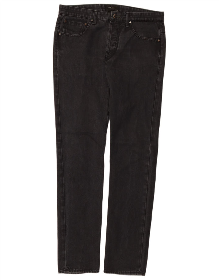 Ted Baker Dame Slim Jeans W30 L31 Sort Bomuld