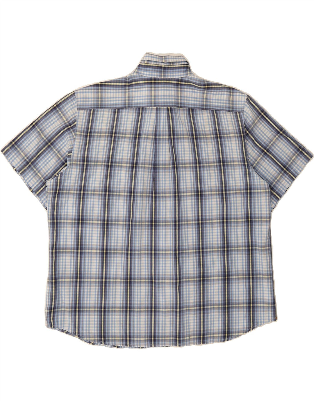 DOCKERS Mens Short Sleeve Shirt 2XL Blue Check Cotton Vintage Dockers and Second-Hand Dockers from Messina Hembry 