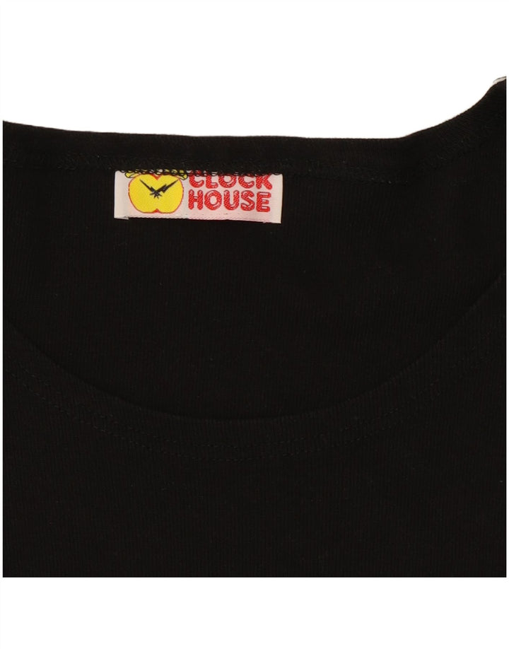 CLOCK HOUSE Dame T-Shirt Top UK 12 Medium Sort