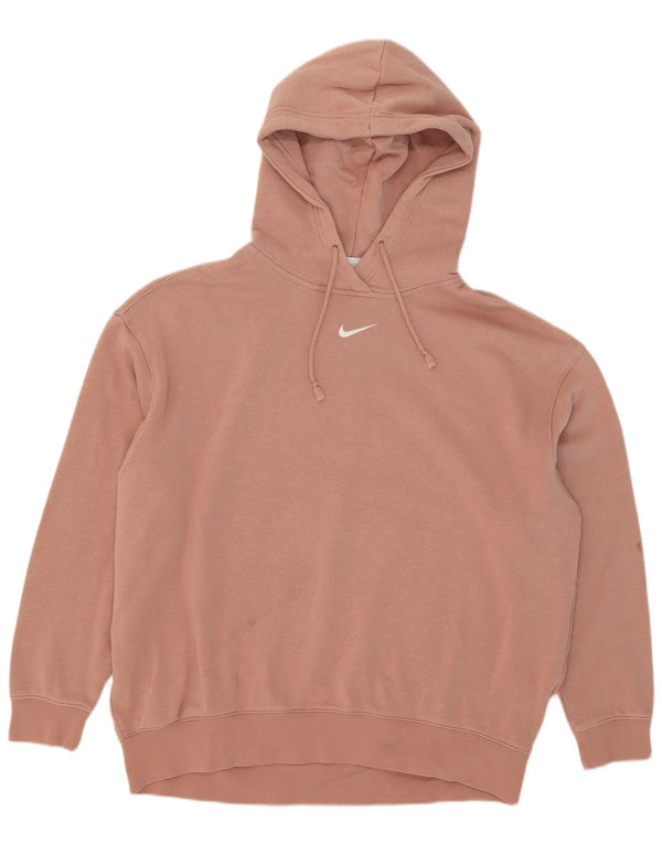 Nike Herre Loose Fit Hoodie Jumper Large Pink Bomuld