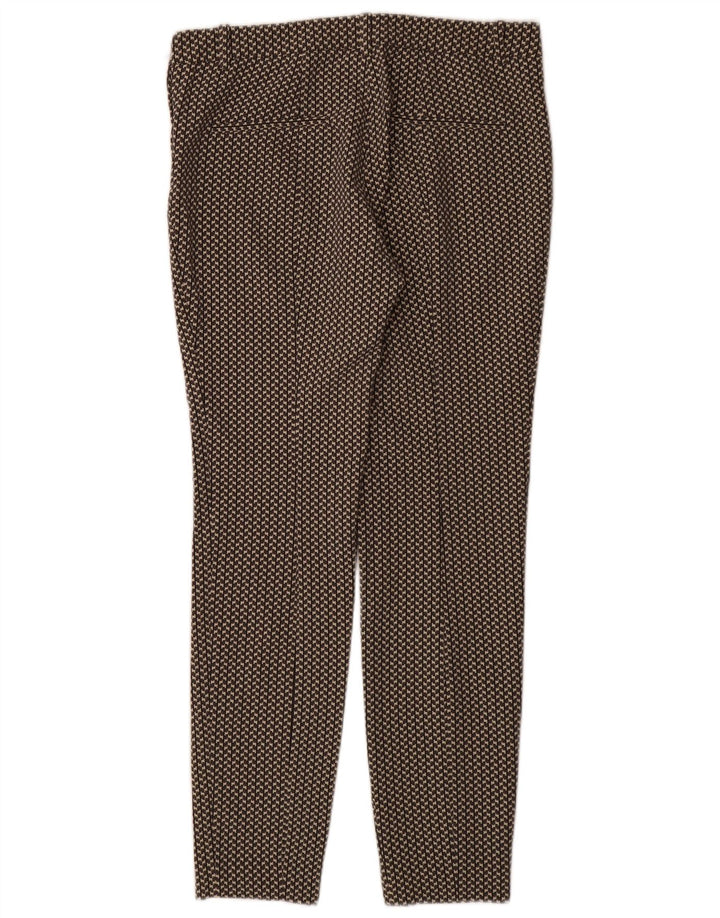 Zara Dame Slim Casual Bukser Medium W28 L29 Grå Geometrisk Polyester