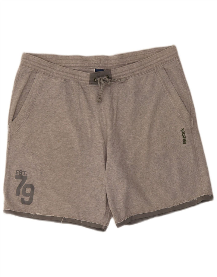 Reebok Herre grafiske sportsshorts XL grå bomuld