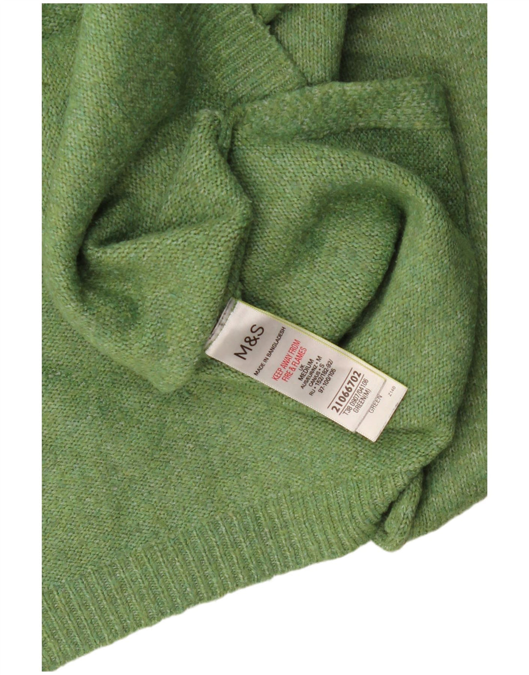 Marks & Spencer Dame Oversized V-hals sweater UK 14 Medium Green