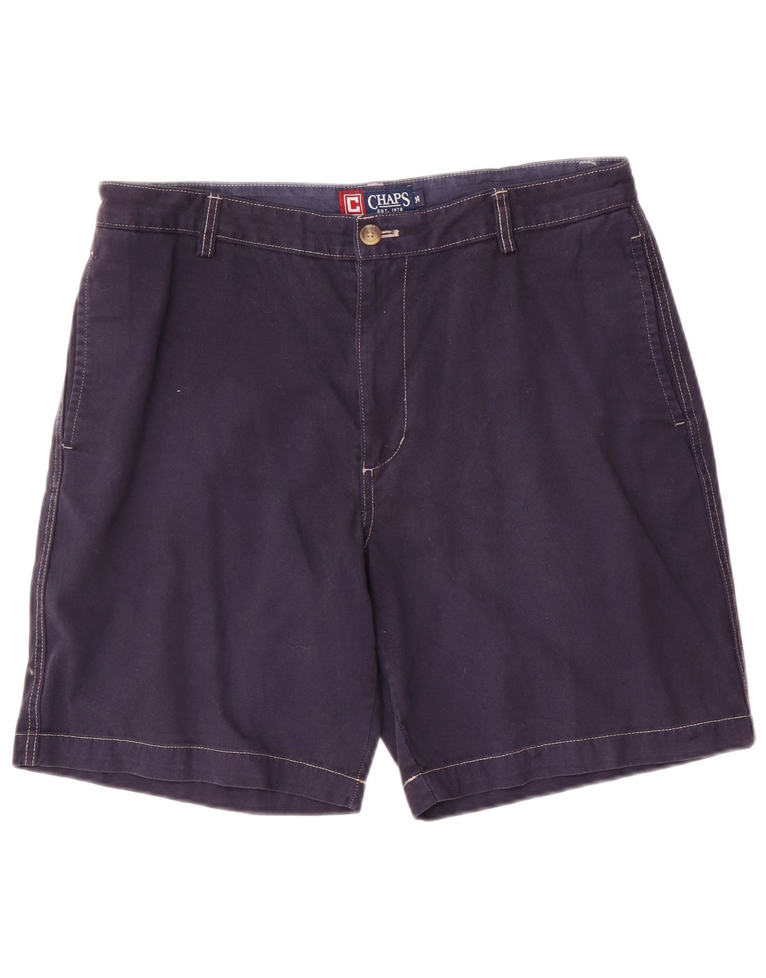 Chaps Herre Chino Shorts Large W34 Marineblå Bomuld