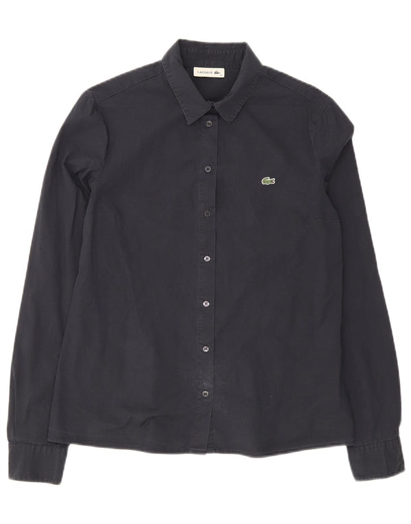 Lacoste dameskjorte str. 40 Medium marineblå bomuld