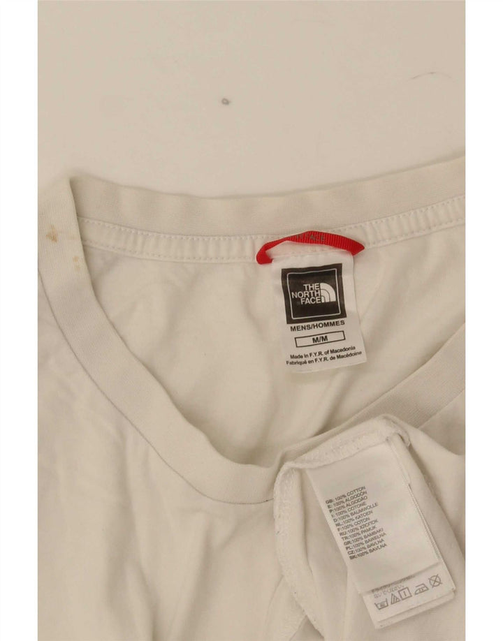 The North Face Herre grafisk T-shirt Top Medium Hvid Bomuld