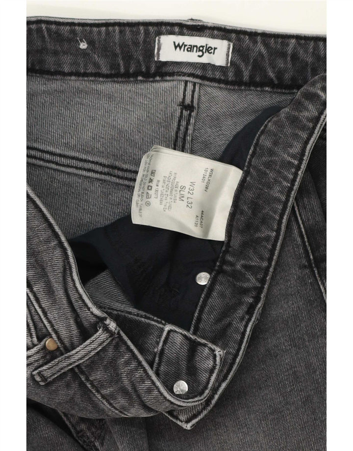 Wrangler Slim Jeans til mænd W32 L32 Grå bomuld