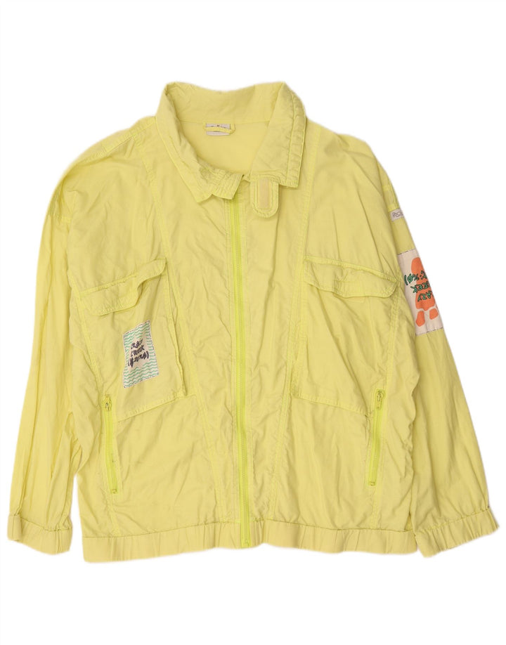 Proline Herre Grafisk Oversized Bomber Jacket UK 38 Medium Gul