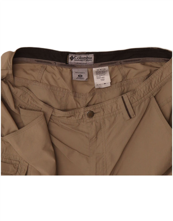 COLUMBIA Herre Cargo Shorts W36 Large Beige Nylon