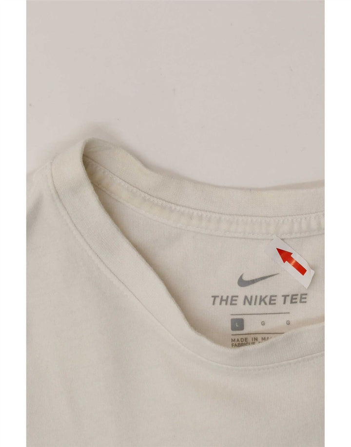 Nike T-shirt top til mænd, stor hvid bomuld