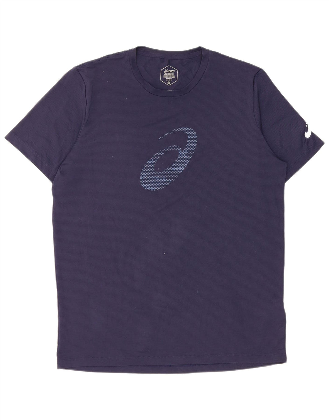 Asics Herre Grafisk T-Shirt Top Stor Marineblå Polyester