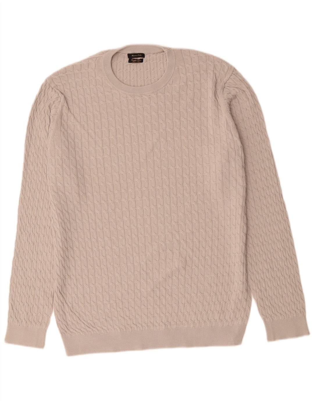 Massimo Dutti Herre sweater med rund hals XL Grå bomuld