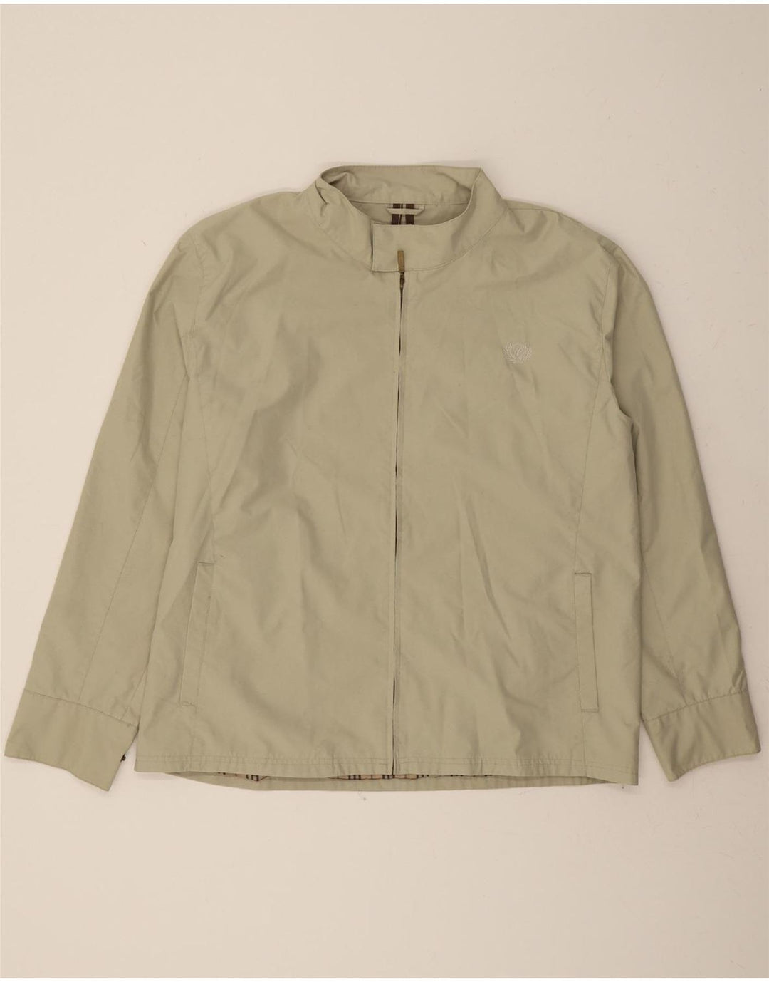VINTAGE Mens Bomber Jacket UK 42 XL Green Polyester Vintage Vintage and Second-Hand Vintage from Messina Hembry 