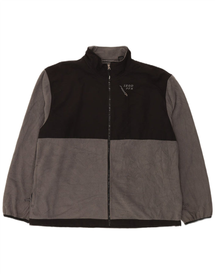 IZOD Fleecejakke til mænd UK 44 2XL Grå Colourblock Polyester