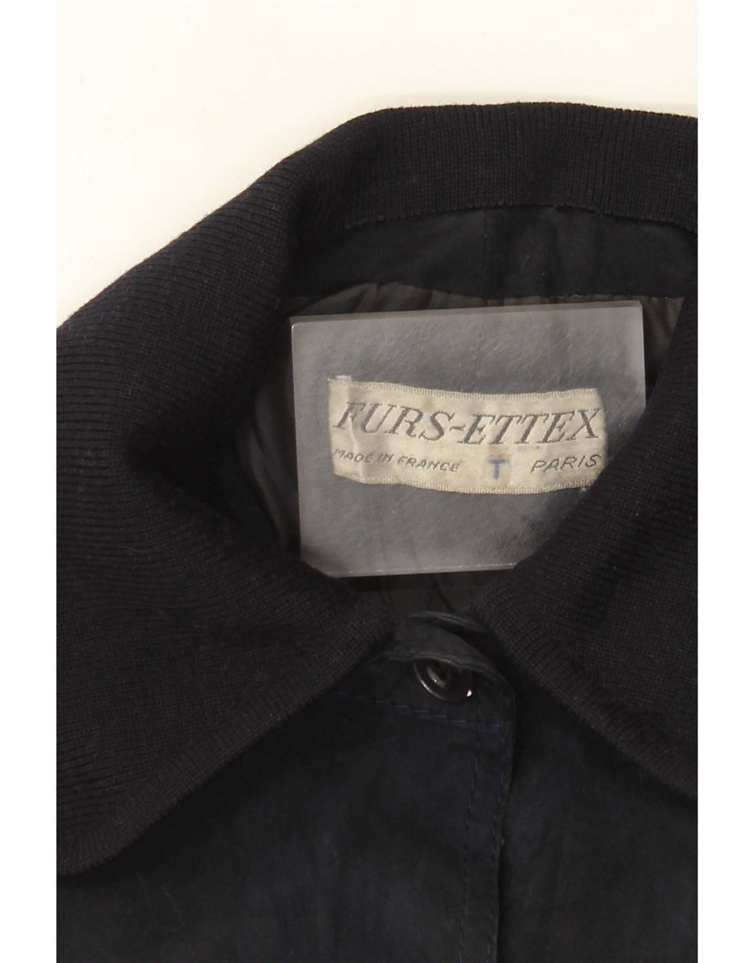Vintage ruskindsfrakke til kvinder UK 10 Small Navy Blue
