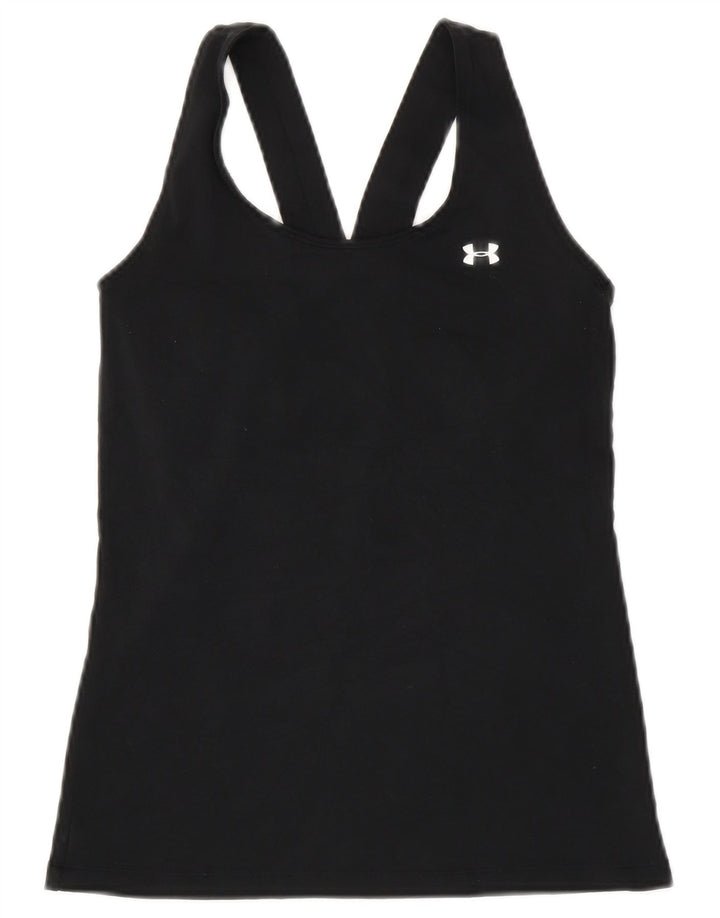 Under Armour Dame Heat Gear Vest Top UK 8 Small Black Polyester