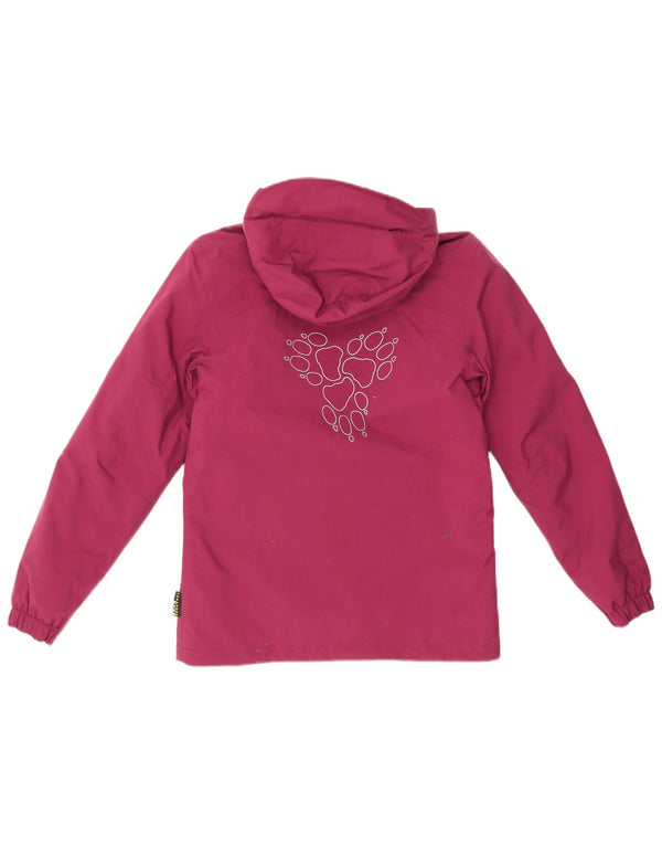 Jack Wolfskin piger grafisk hættejakke vindjakke 11-12 år Pink