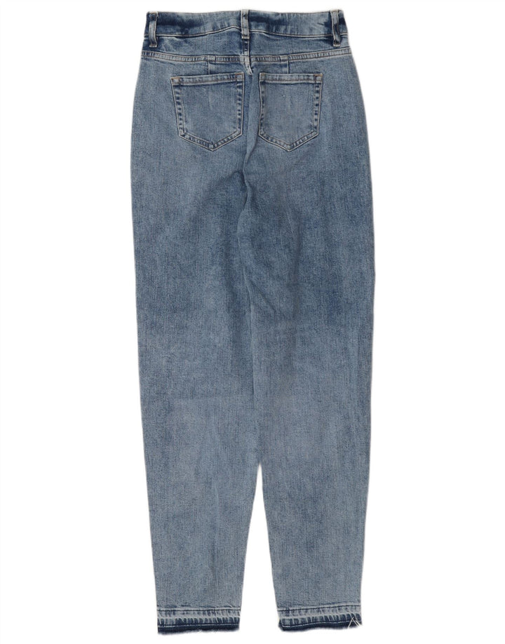 Marks & Spencer Womens Distressed Tapered Jeans UK 8 Small W27 L29 Blue