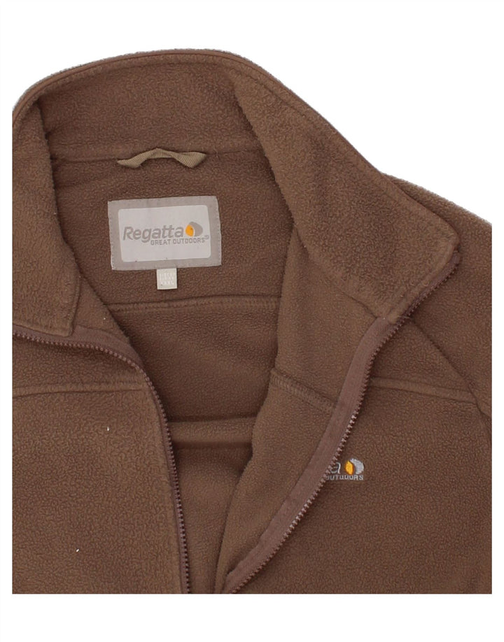 REGATTA Womens Fleece Jacket UK 20 2XL Brown Polyester Vintage Regatta and Second-Hand Regatta from Messina Hembry 